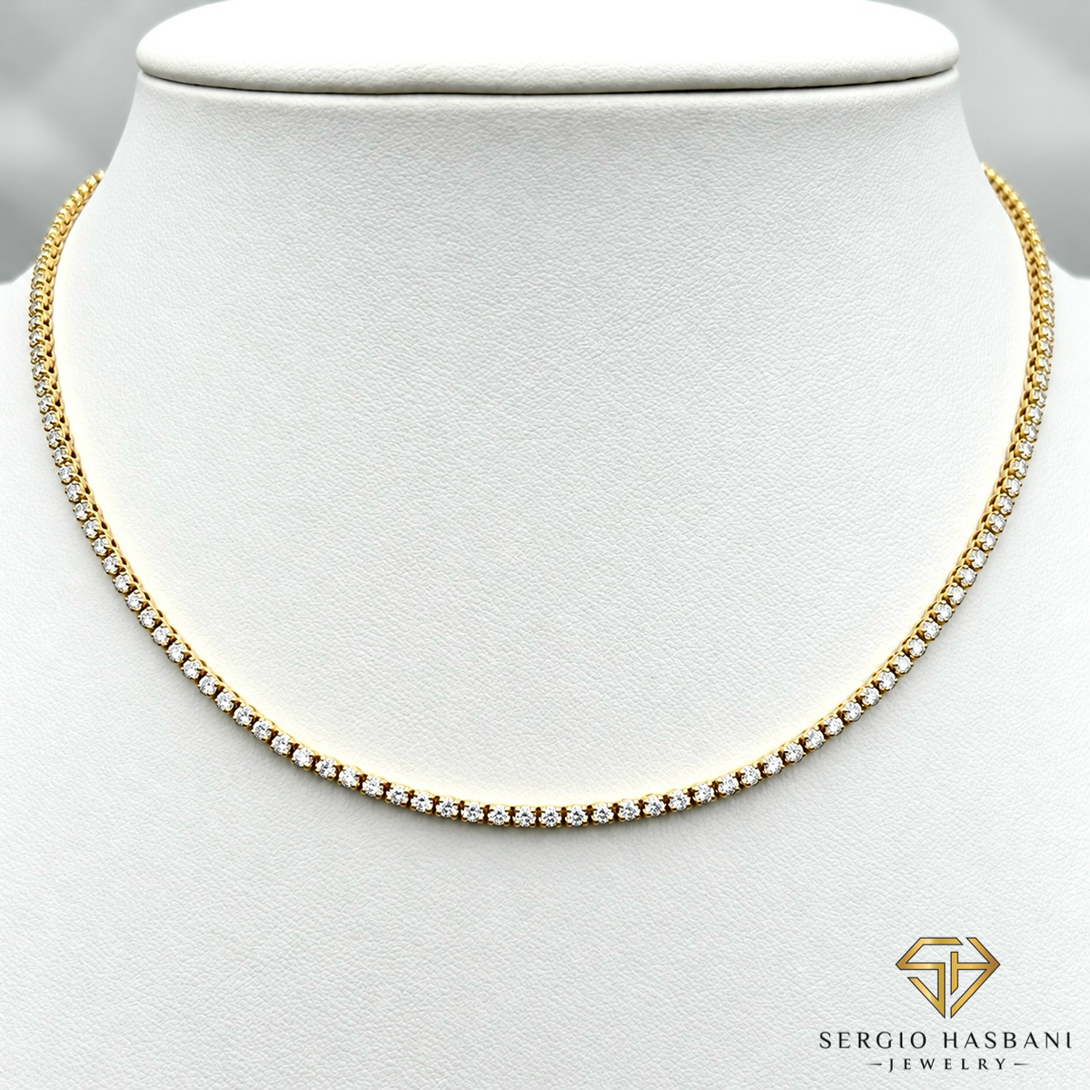 10K 2.2MM VVS Lab Diamond Tennis Chain