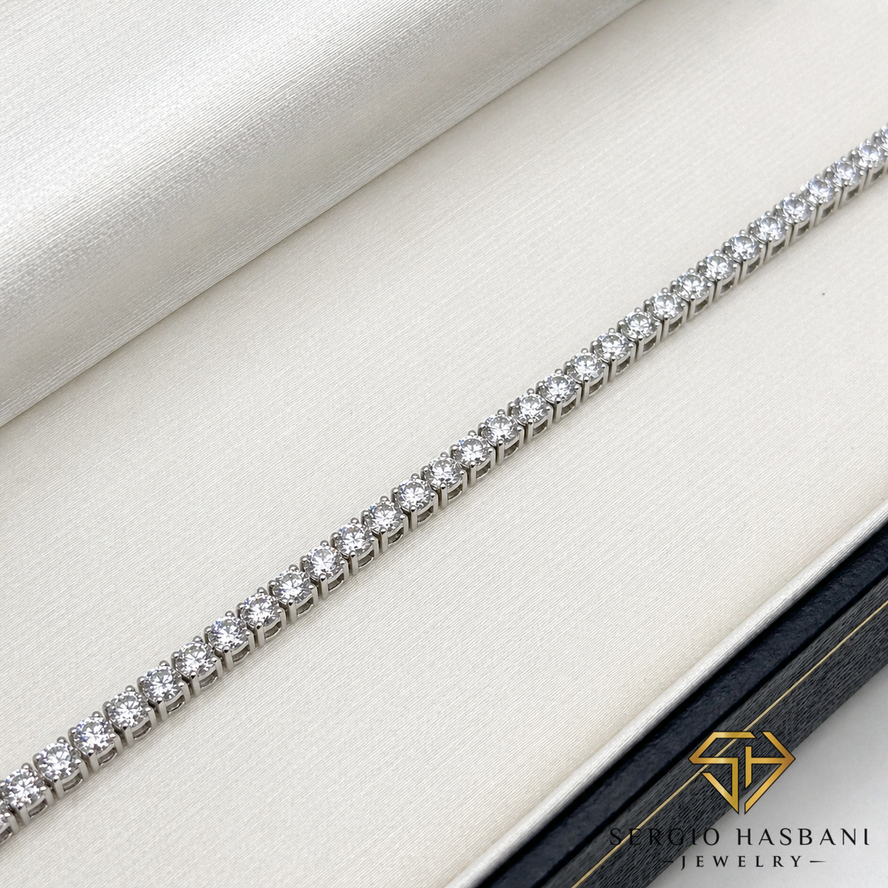 10K 2.4MM VVS Lab Diamond Tennis Bracelet