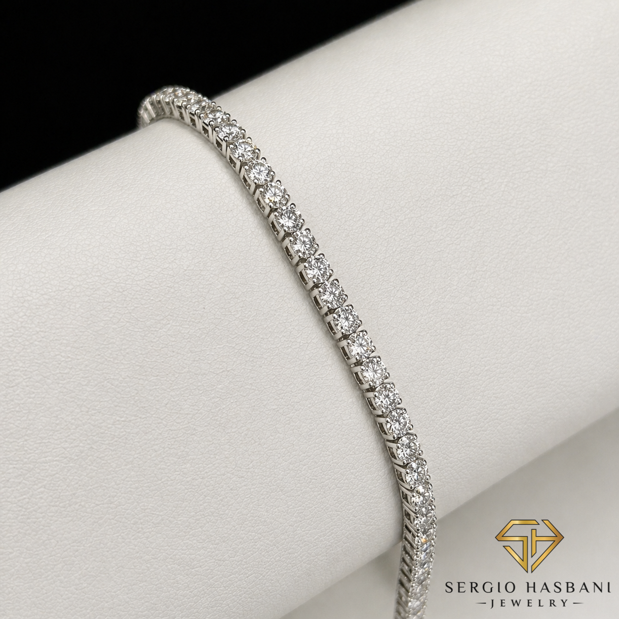 10K 2.4MM VVS Lab Diamond Tennis Bracelet