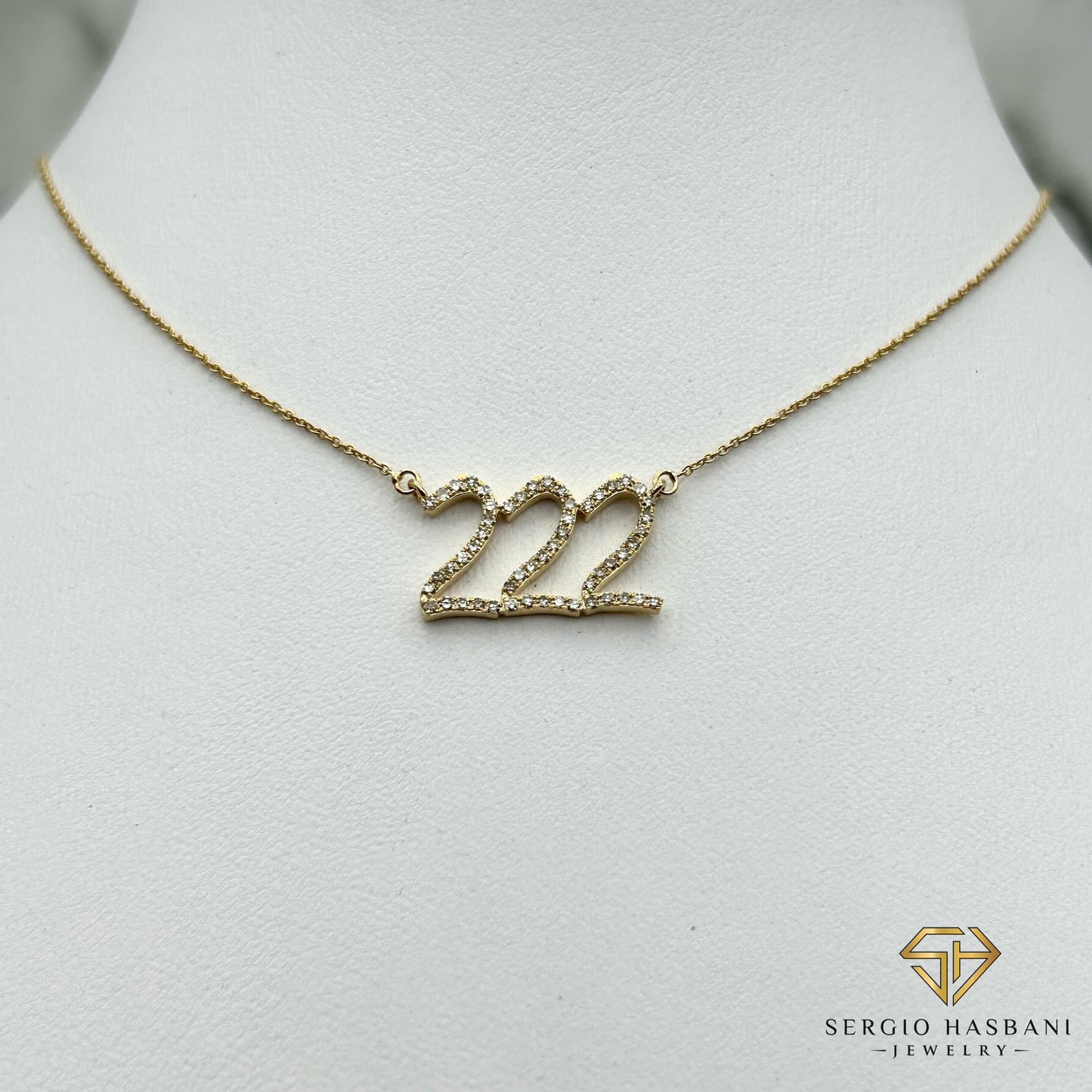 10K 222 Diamond Necklace