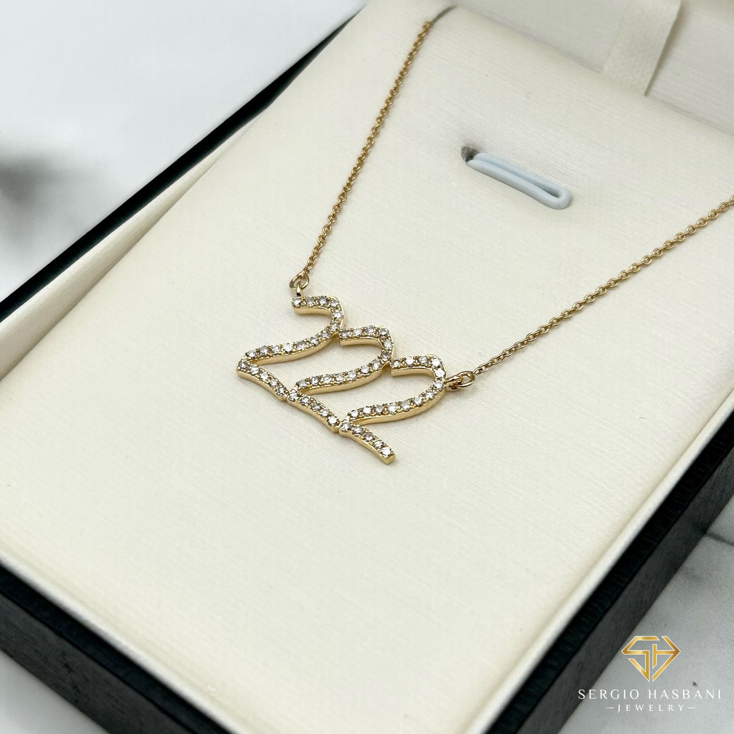10K 222 Diamond Necklace