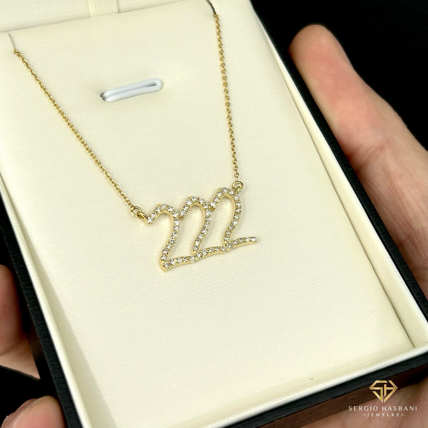 10K 222 Diamond Necklace