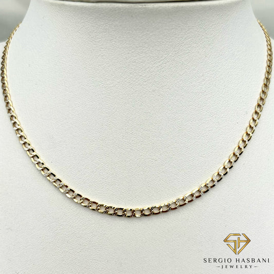 10K 3.5MM 2Tone DC Curb Chain