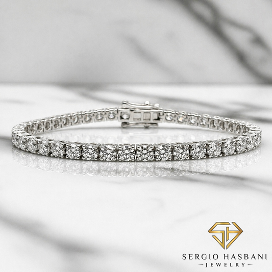 10K 3.5MM VVS Lab Diamond Tennis Bracelet