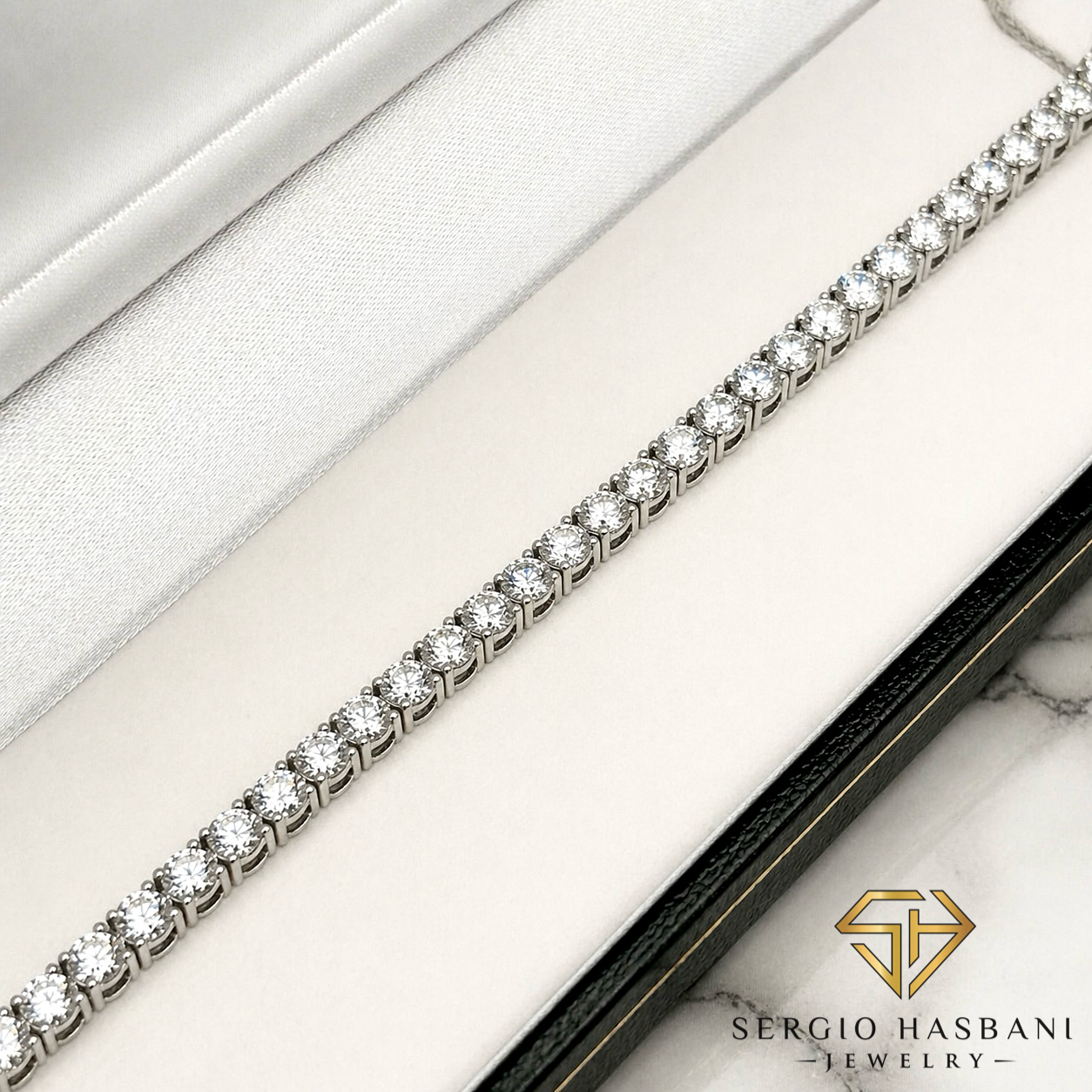 10K 3.5MM VVS Lab Diamond Tennis Bracelet
