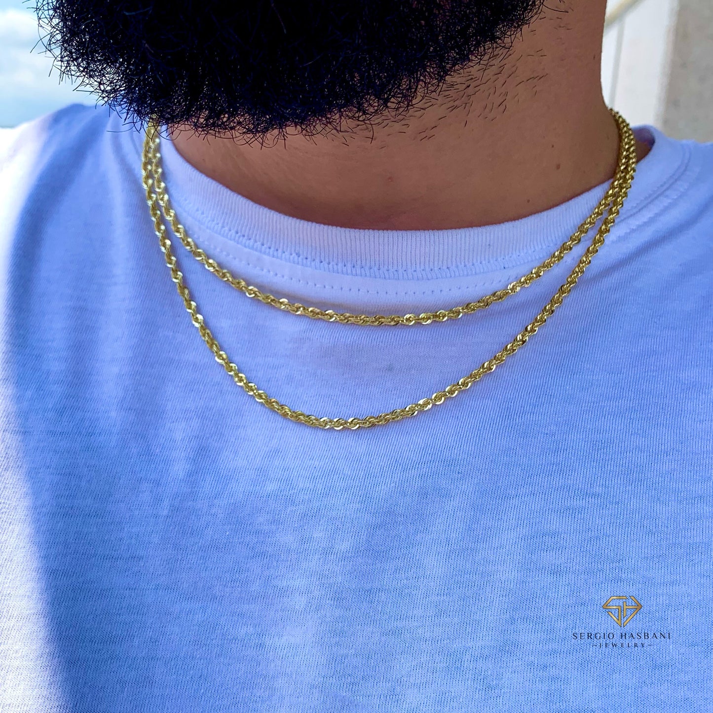 10K 3MM Laser Cut Rope Chain