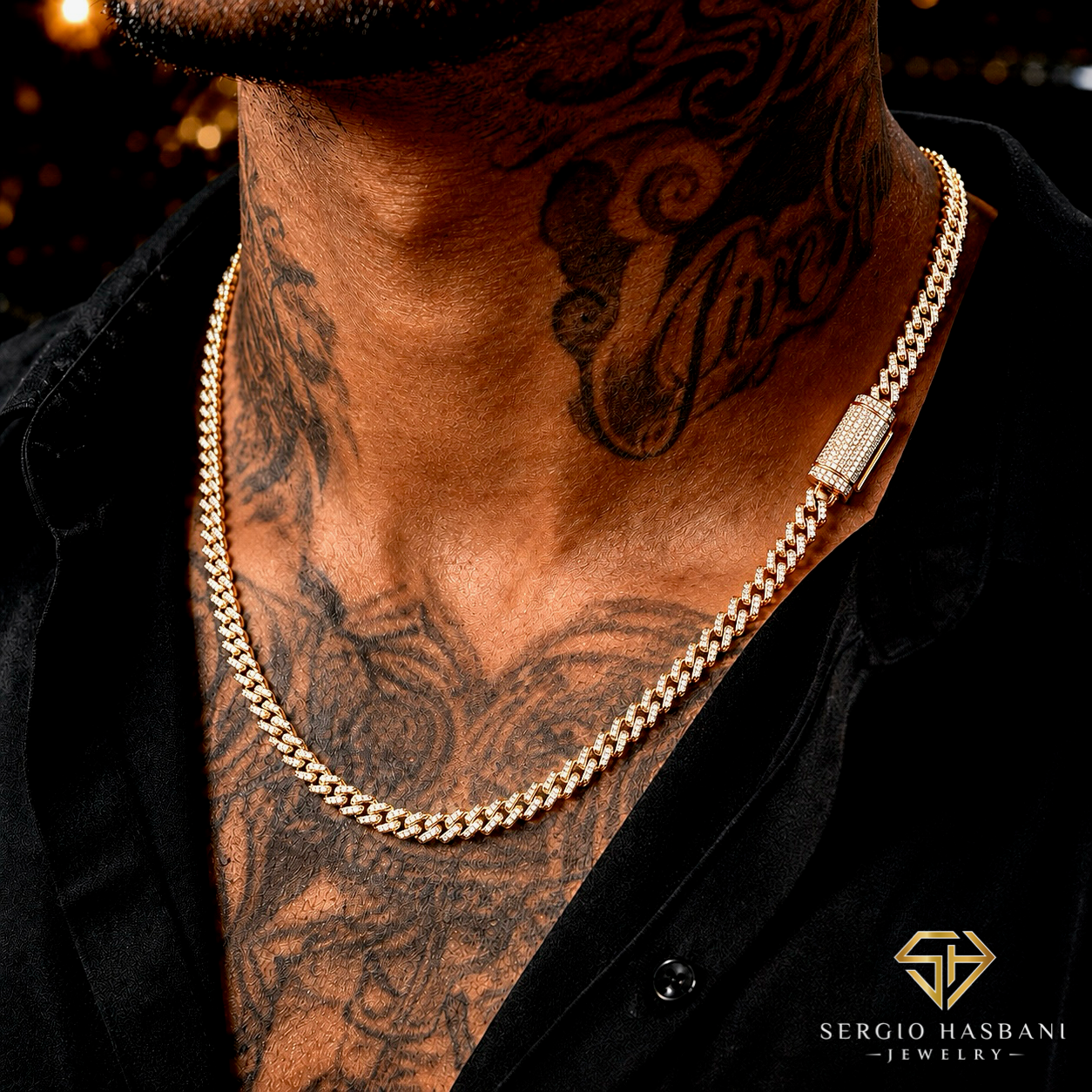 10K 4.5MM Diamond Cuban Link Chain