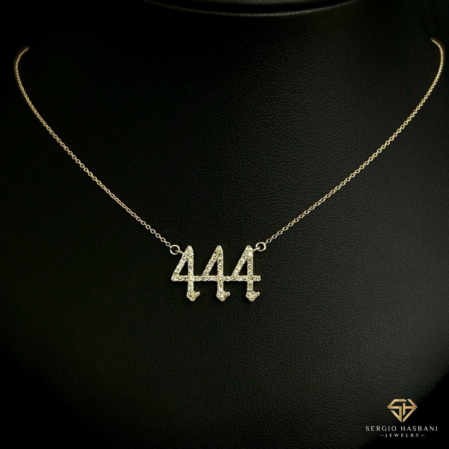 10K 444 Diamond Necklace