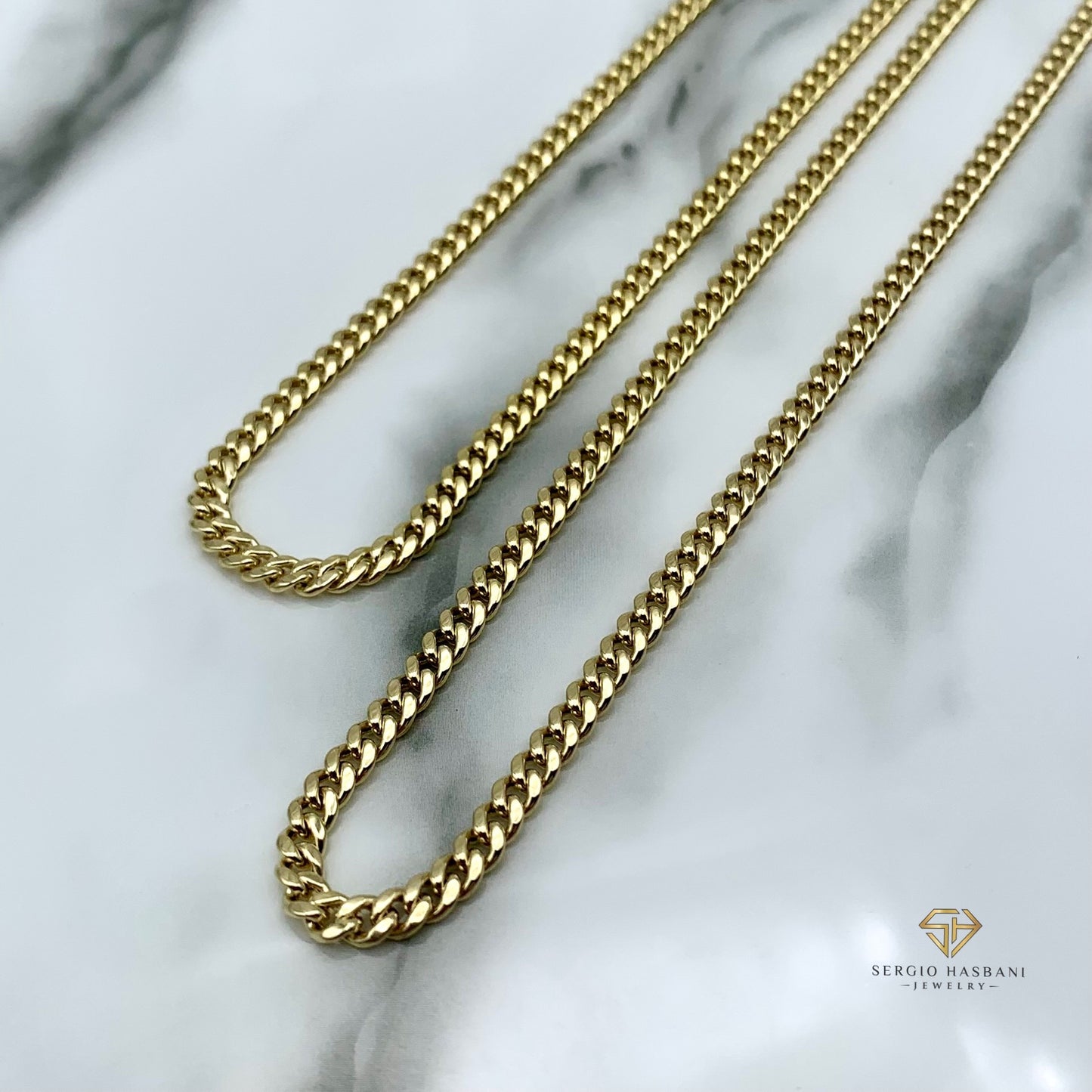 10K 4MM Baby Cuban Link Chain