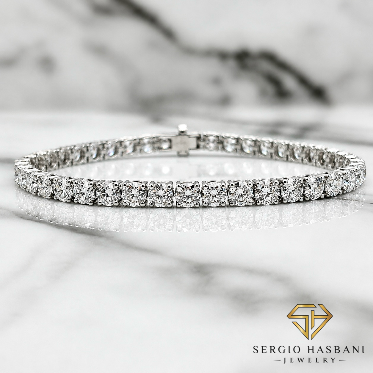 10K 4MM VVS Lab Diamond Tennis Bracelet
