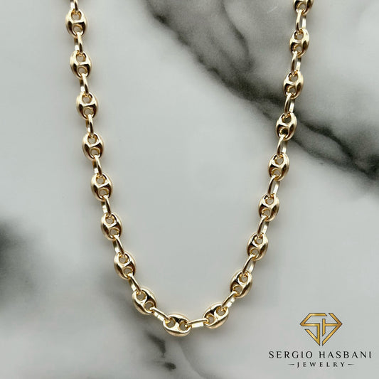 10K 5MM Coffee Puff Chain