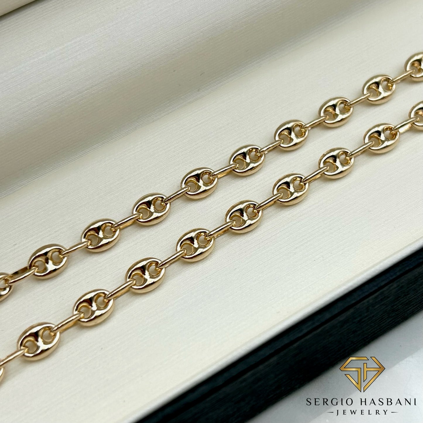 10K 5MM Coffee Puff Chain