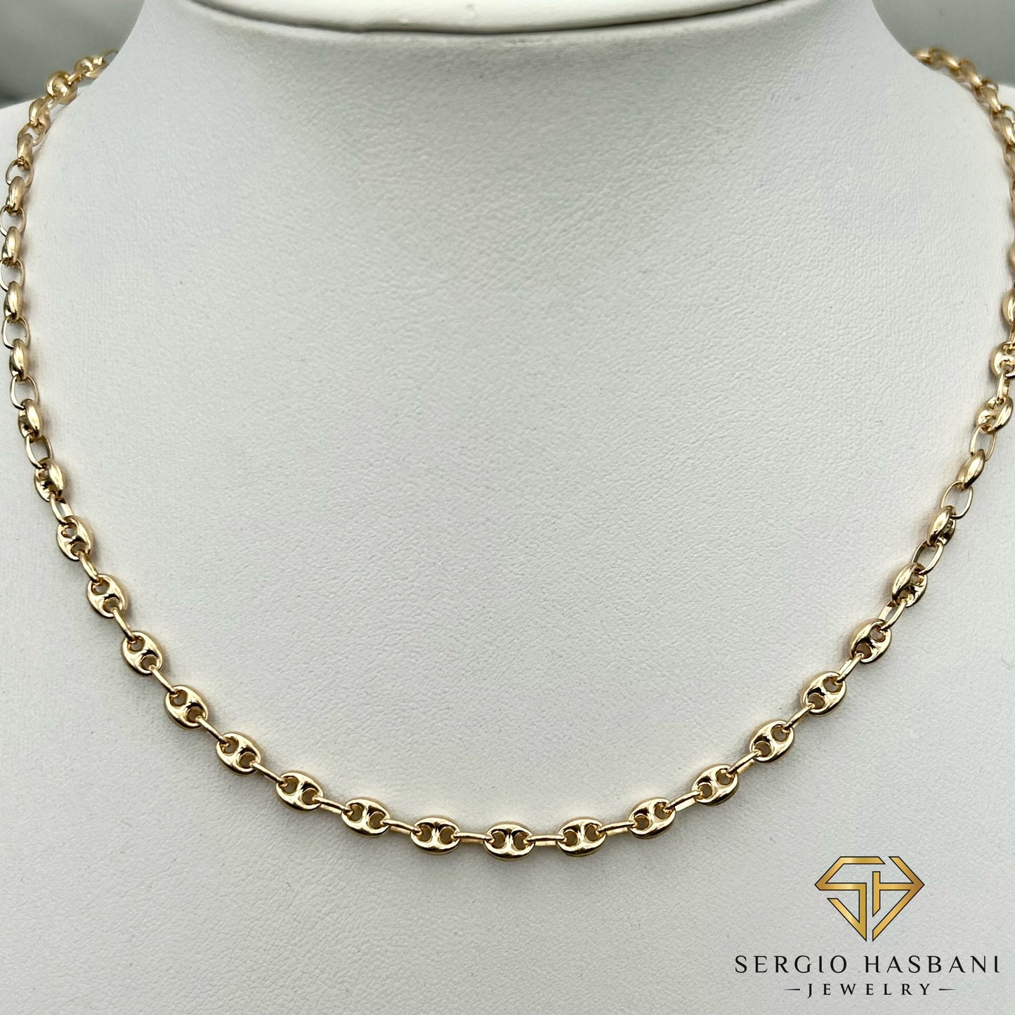 10K 5MM Coffee Puff Chain