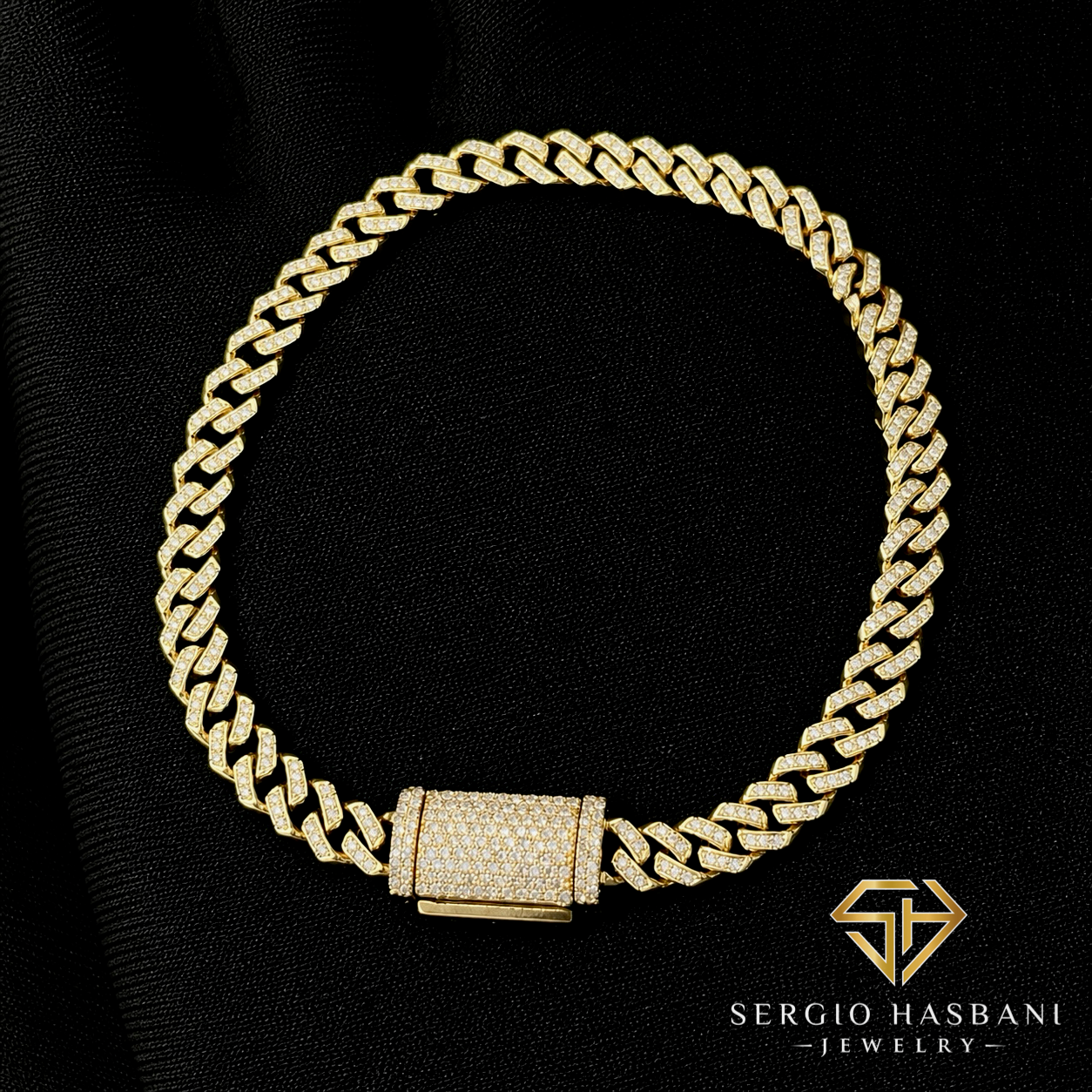 10K 5MM Diamond Baby Cuban Bracelet 2