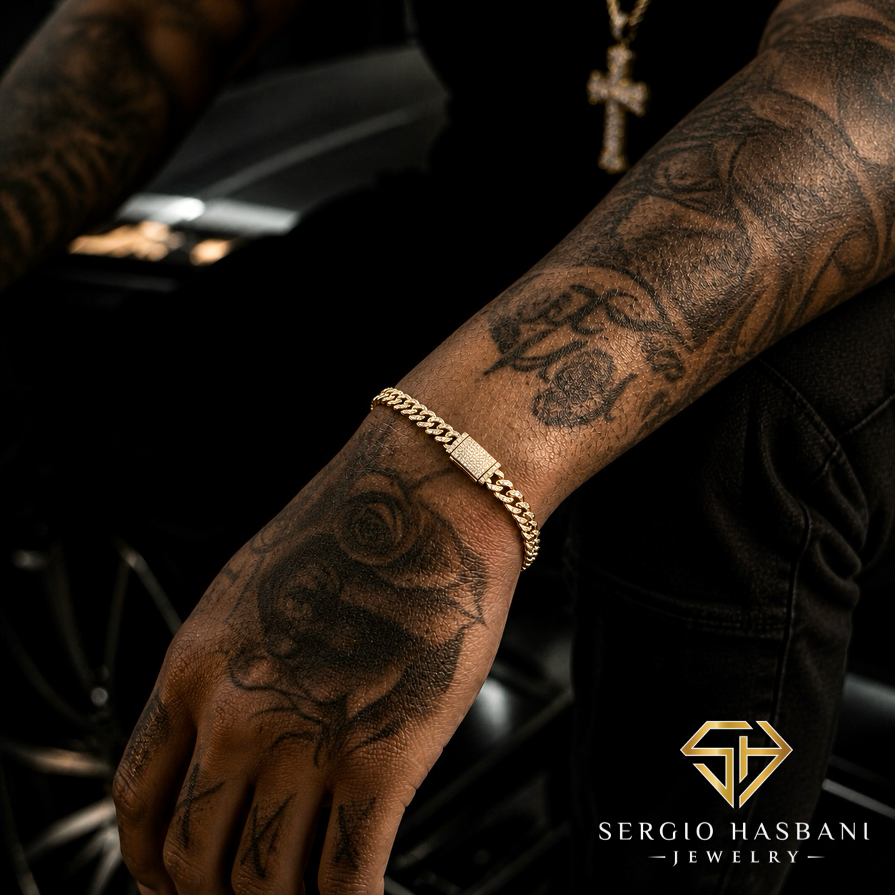 10K 5MM Diamond Baby Cuban Bracelet 2