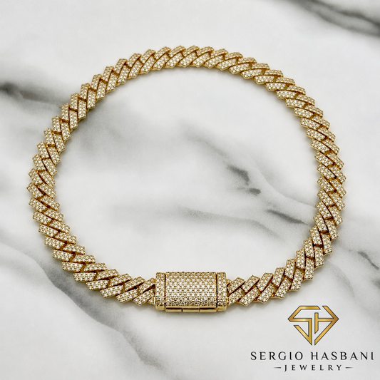 10K 6MM Diamond Cuban Bracelet