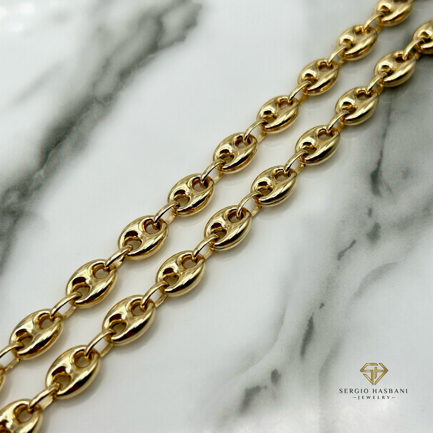 10K 7.75MM Coffee Puff Chain