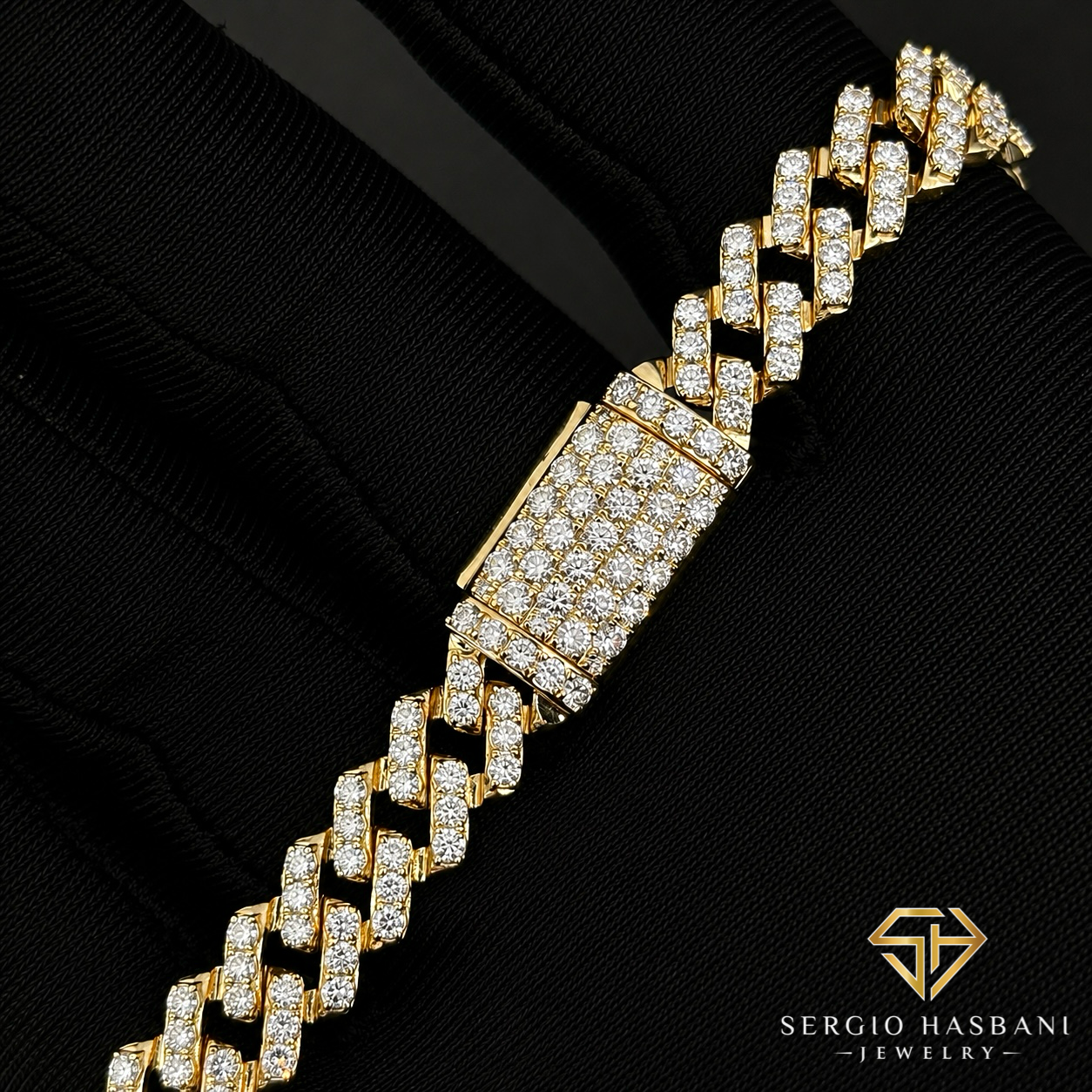 10K 8.5MM VVS Lab Diamond Cuban Link Bracelet