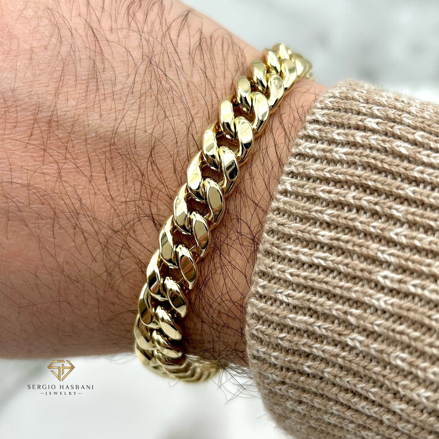 10K 9.5MM Cuban Link Bracelet