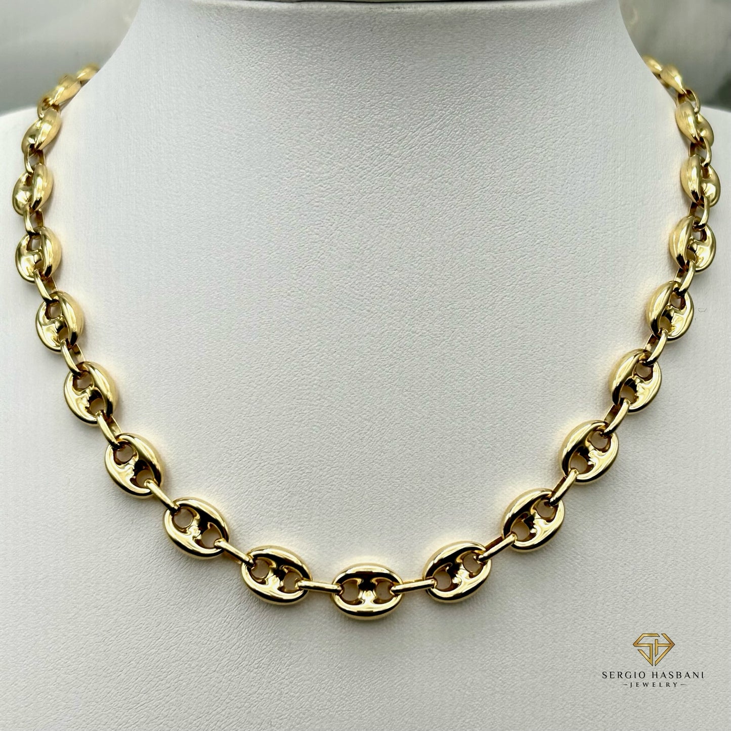 10K 9.5MM Coffee Puff Chain