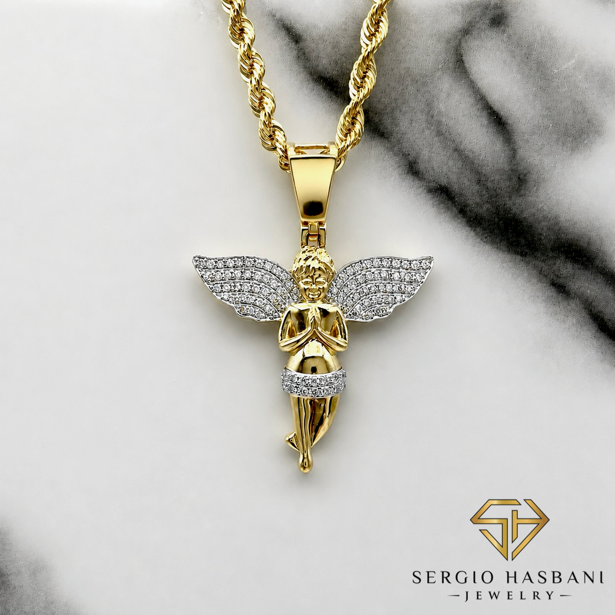 10K ANJELO Diamond Pendant