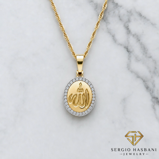 10K ALLAH Diamond Necklace