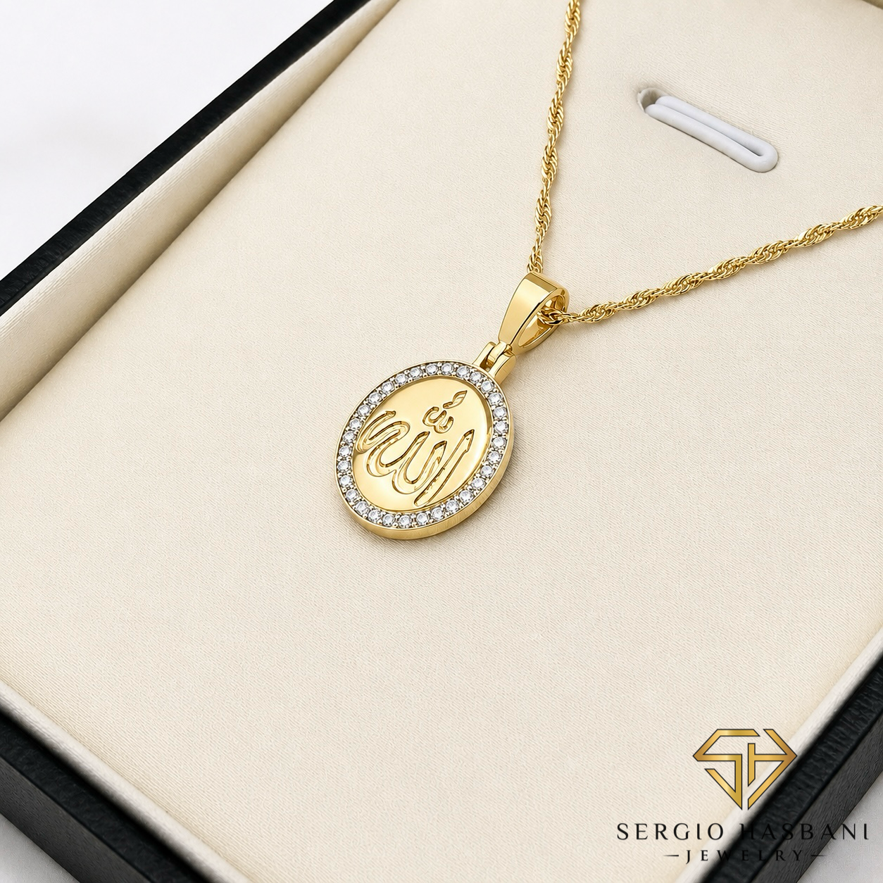 10K ALLAH Diamond Necklace