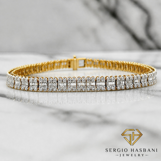10K BARRIL VVS/VS Lab Diamond Bracelet