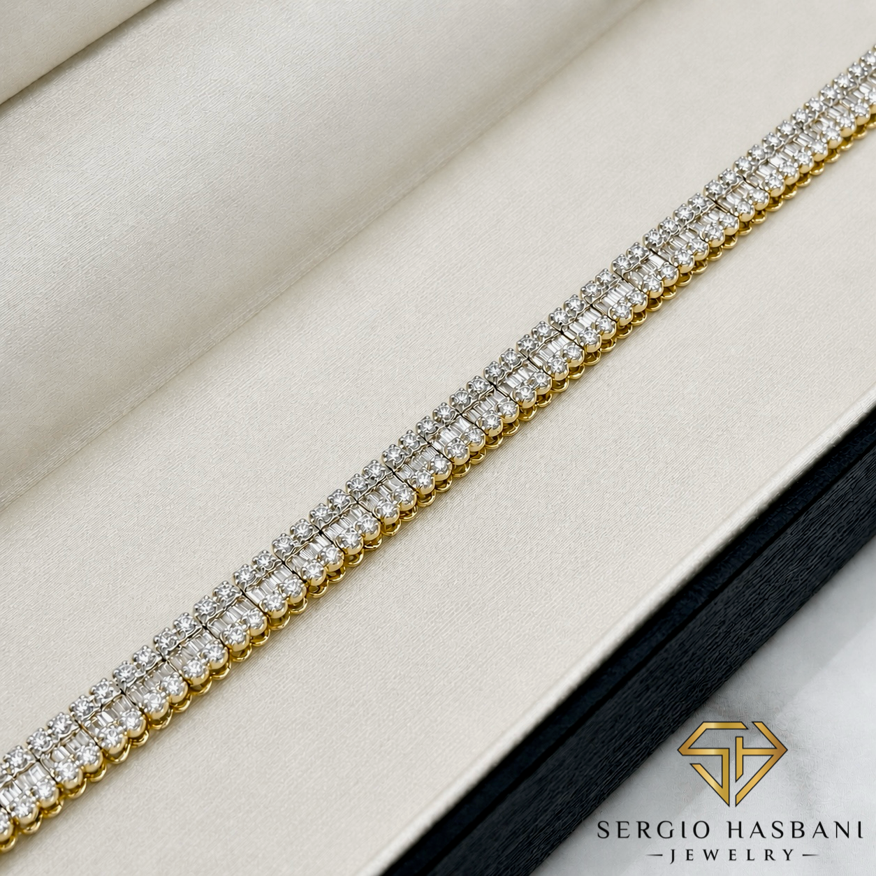 10K BARRIL VVS/VS Lab Diamond Bracelet
