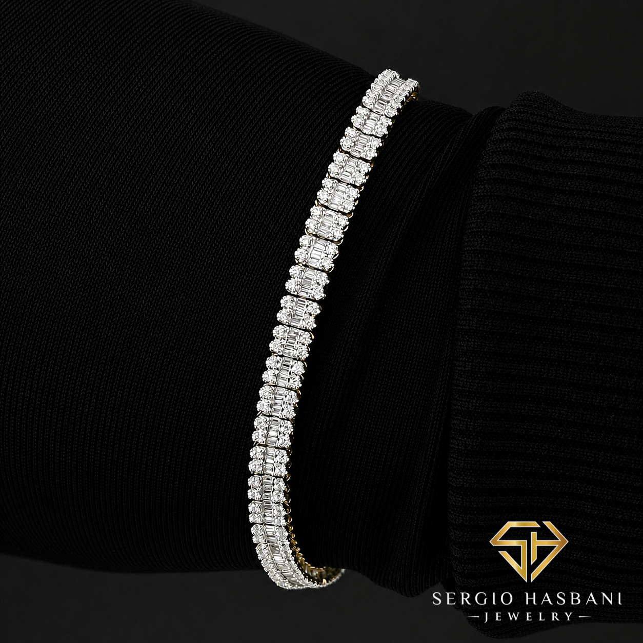 10K BARRIL VVS/VS Lab Diamond Bracelet