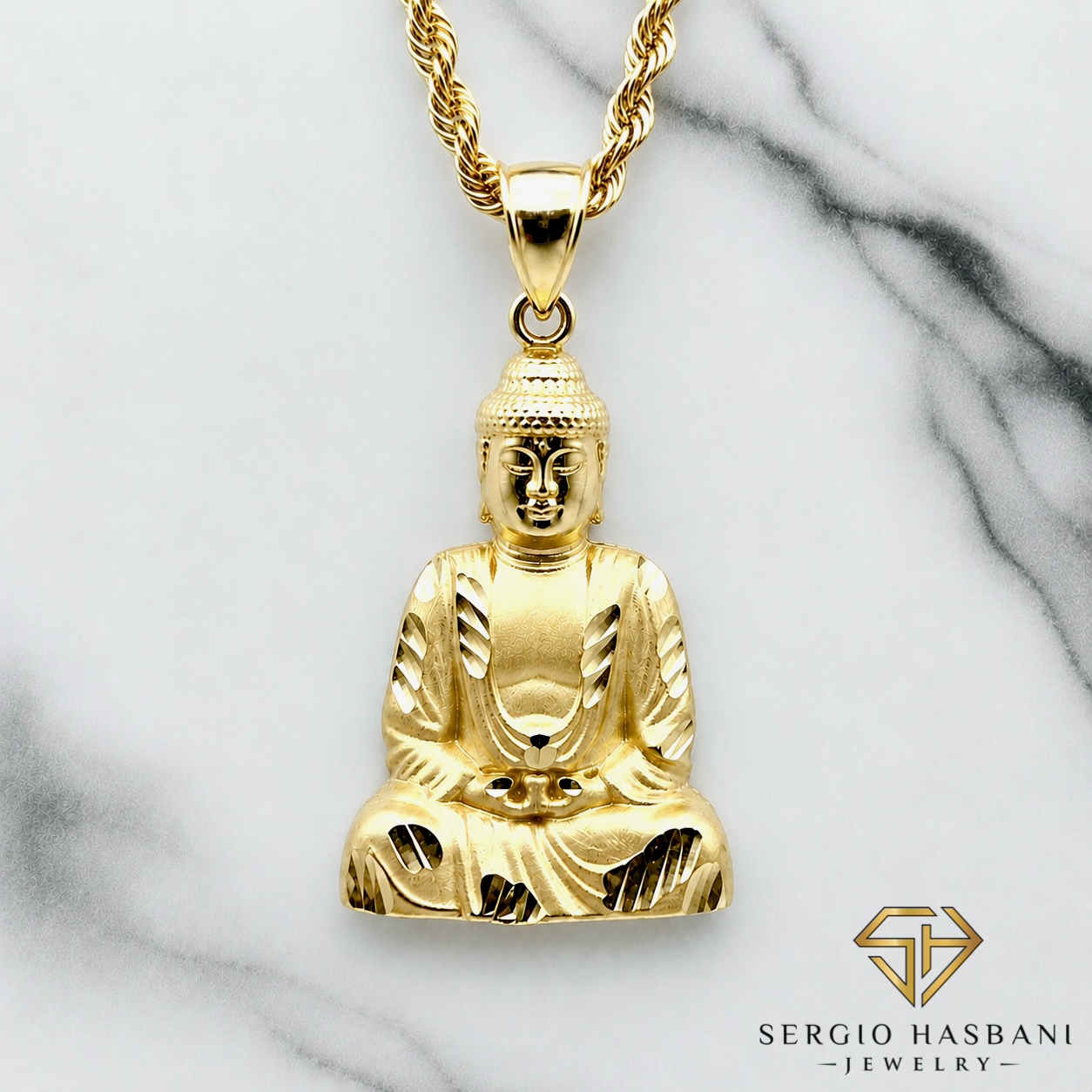 10K BUDDHA Pendant