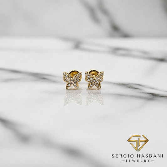 10K BUTTERFLY2 Diamond Earrings