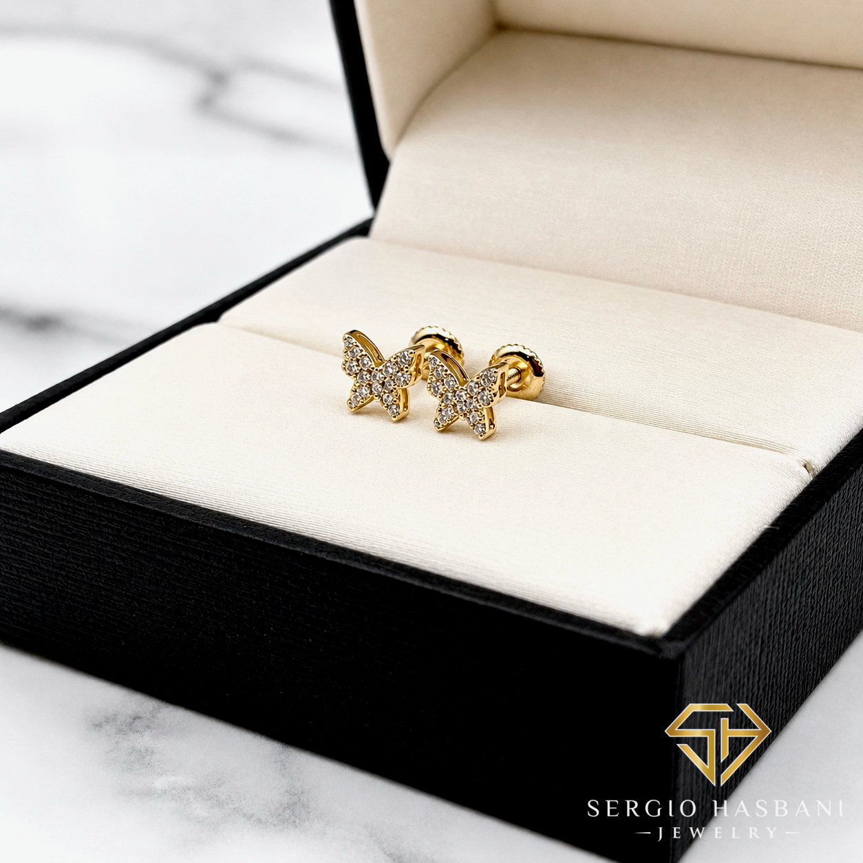 10K BUTTERFLY2 Diamond Earrings