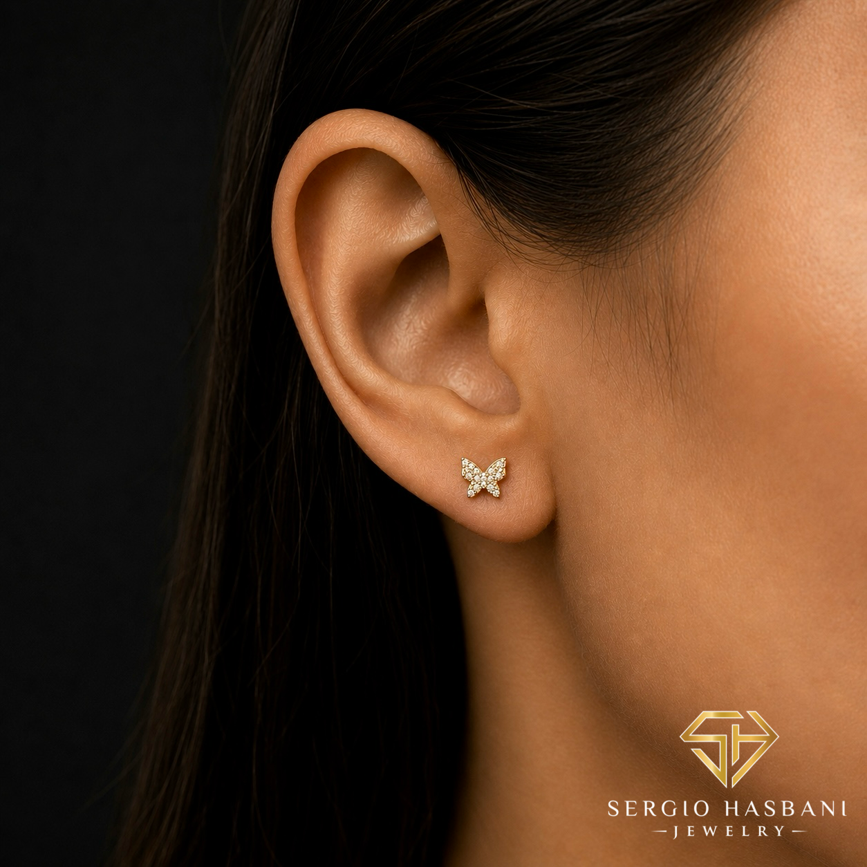 10K BUTTERFLY2 Diamond Earrings