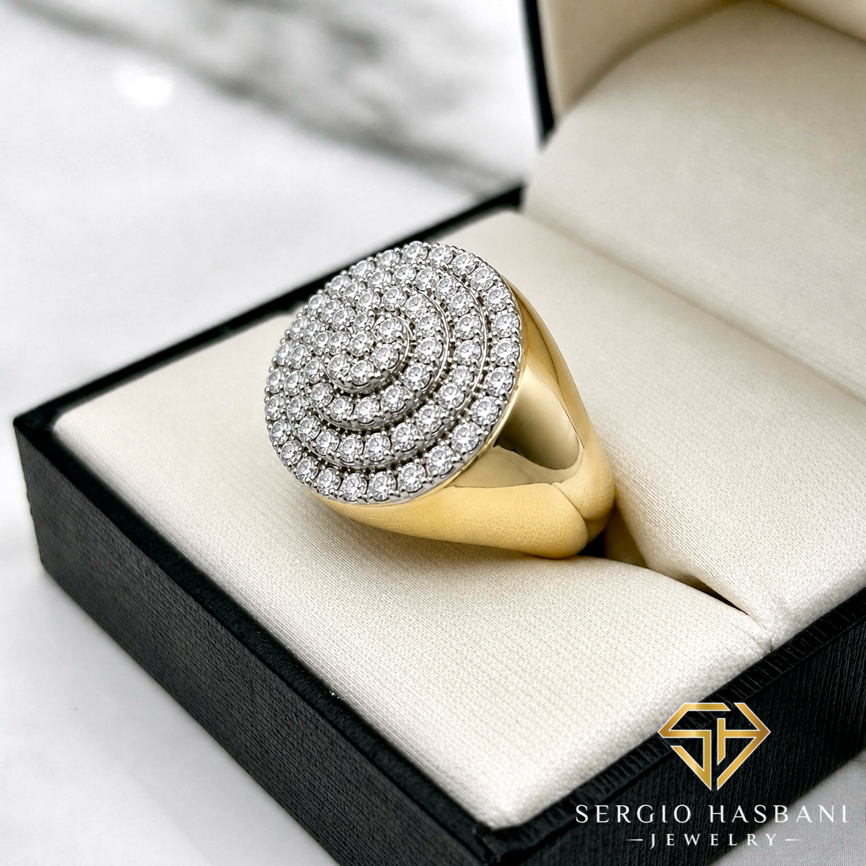 10K CAKE VVS Lab Diamond Ring