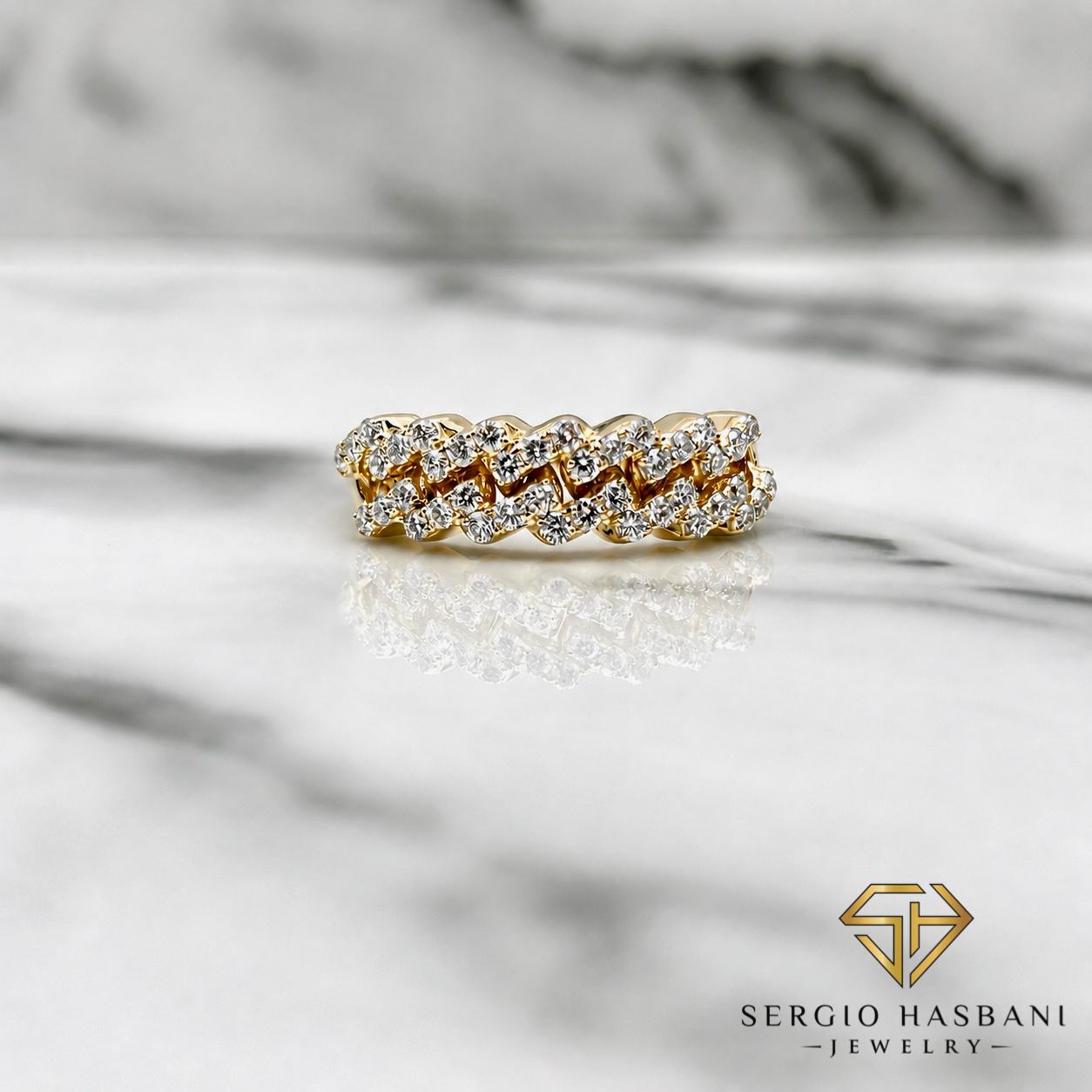 10K CAYBAND VVS Lab Diamond Ring