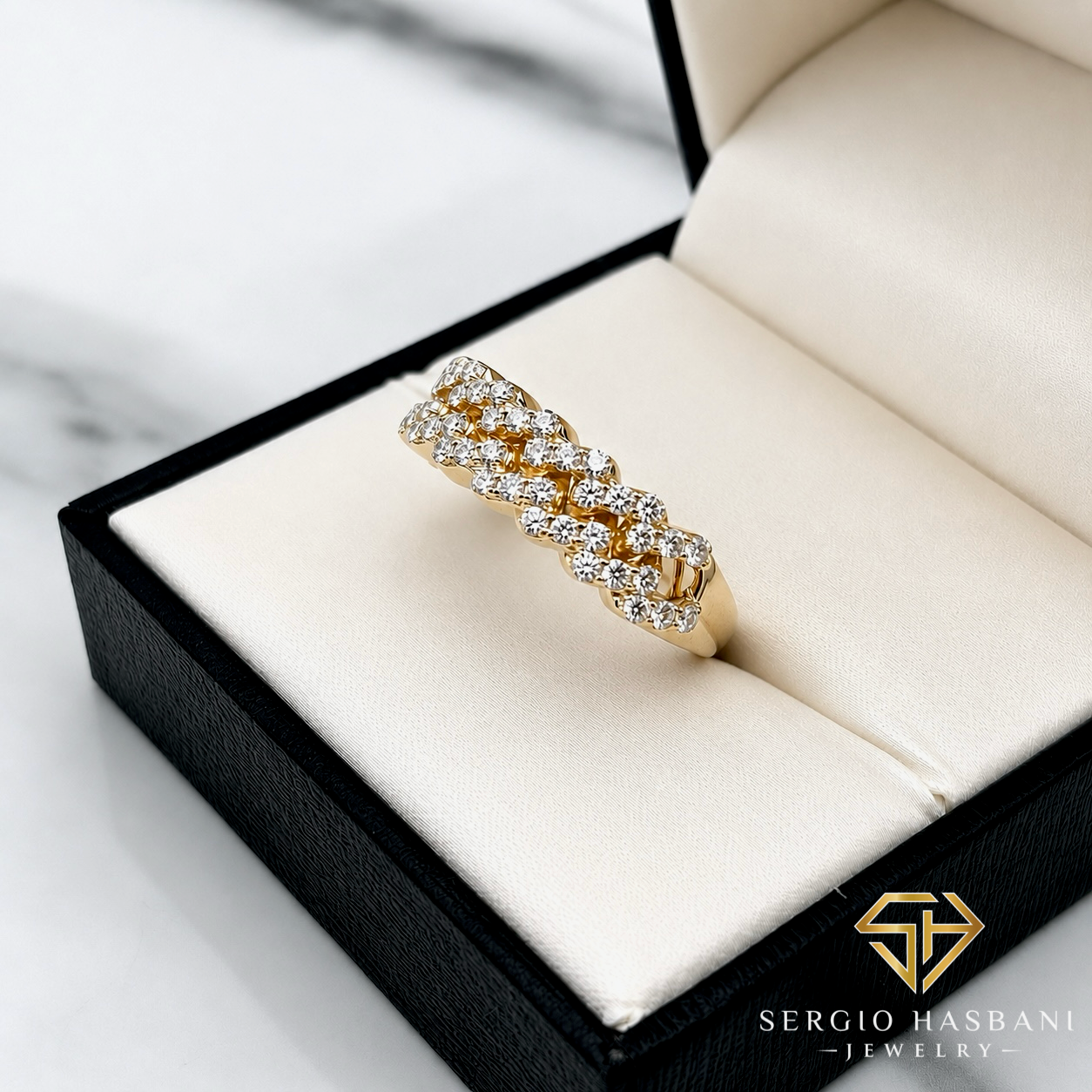 10K CAYBAND VVS Lab Diamond Ring