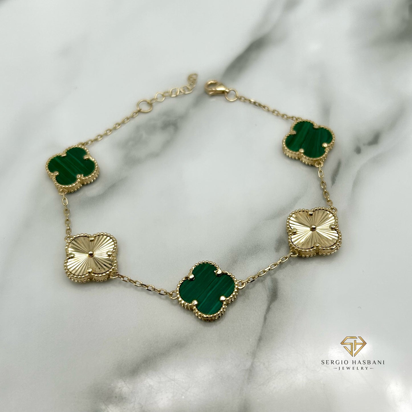 10K CLOVER Bracelet with Gold