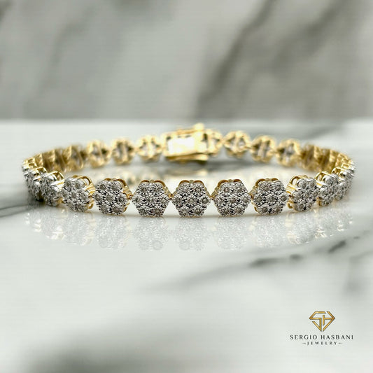 10K CLUSTER Diamond Bracelet