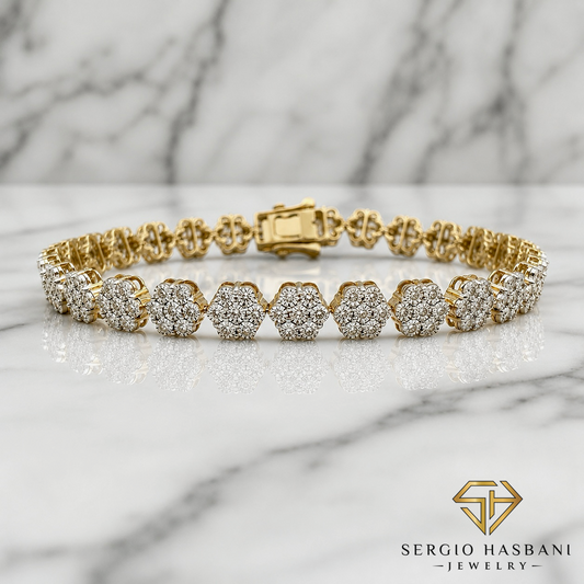 10K CLUSTER Diamond Bracelet