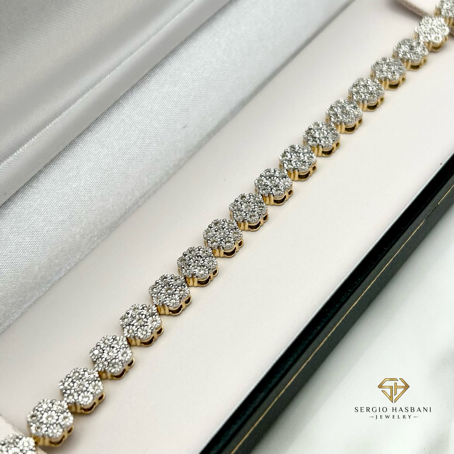 10K CLUSTER Diamond Bracelet