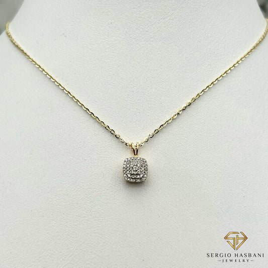 10K CLUSTER Diamond Necklace
