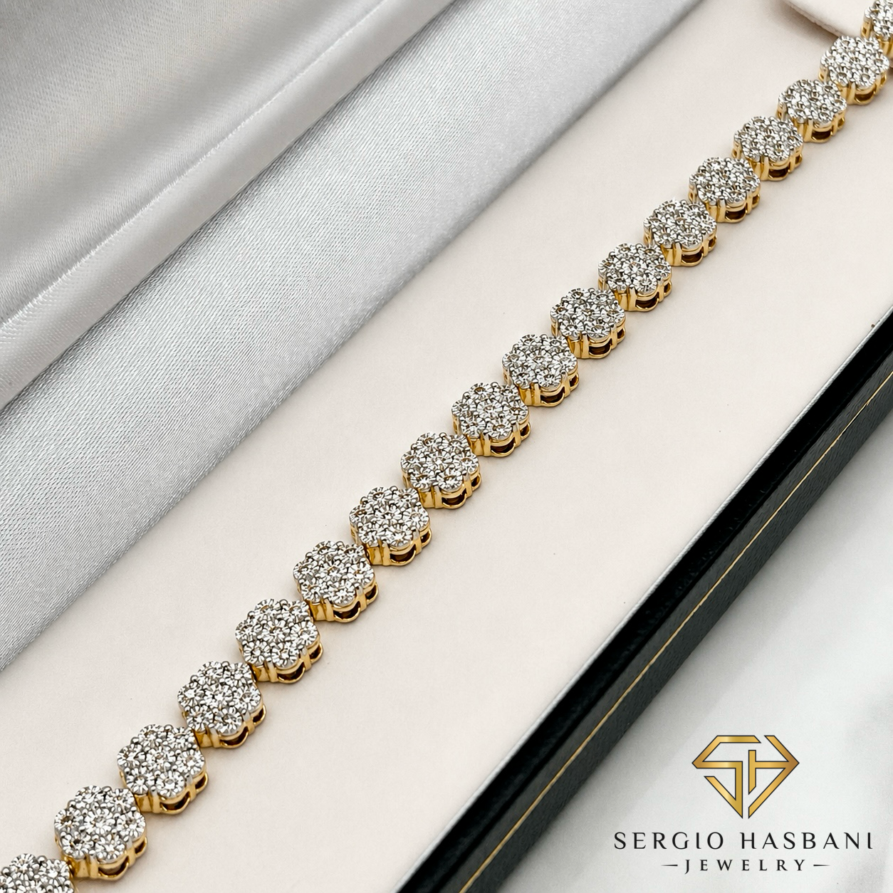 10K CLUSTER Diamond Bracelet