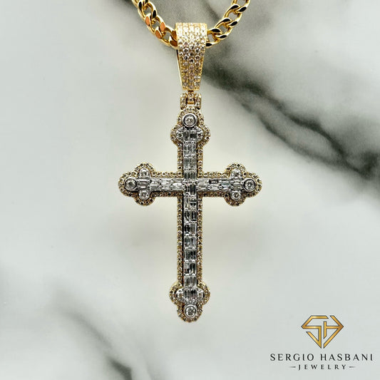 10K CROSS11 Diamond Pendant