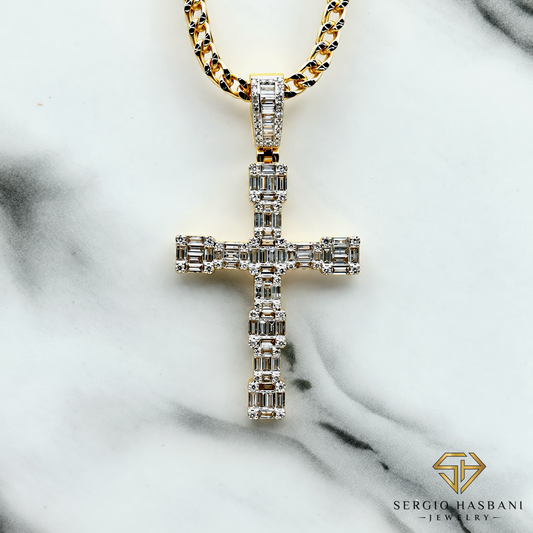 10K CROSS14 Diamond Pendant