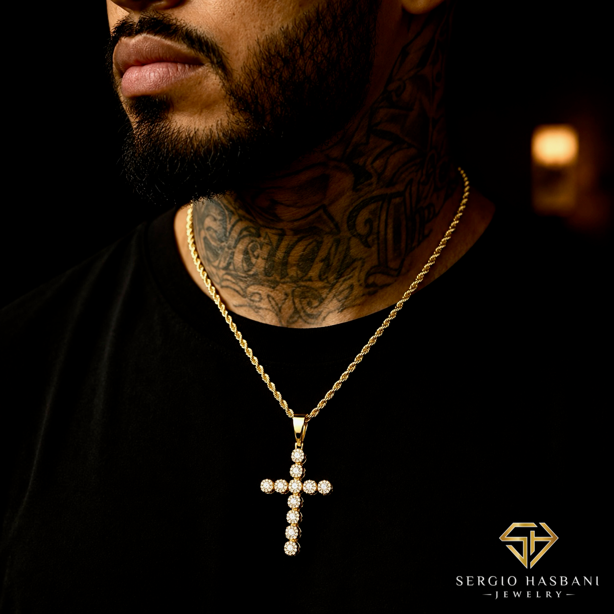 10K CROSS4 Diamond Pendant