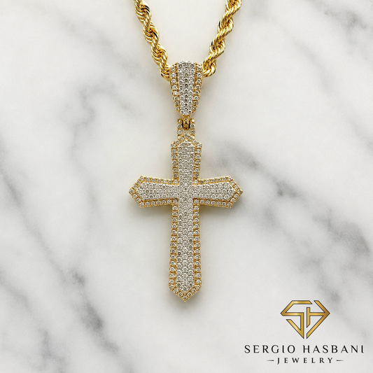 10K CROSS6 Diamond Pendant