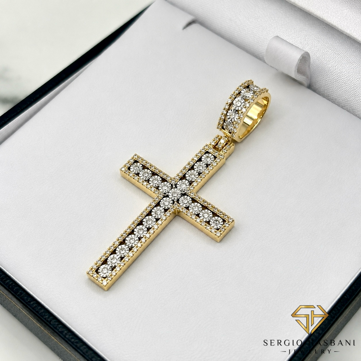 10K CROSS7 Diamond Pendant