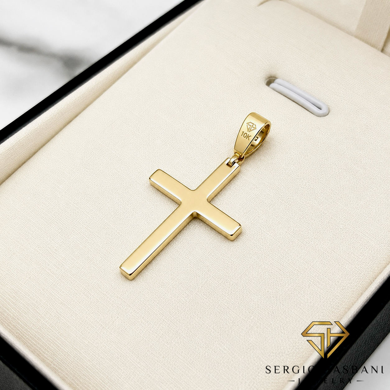10K CROSS9 Diamond Pendant