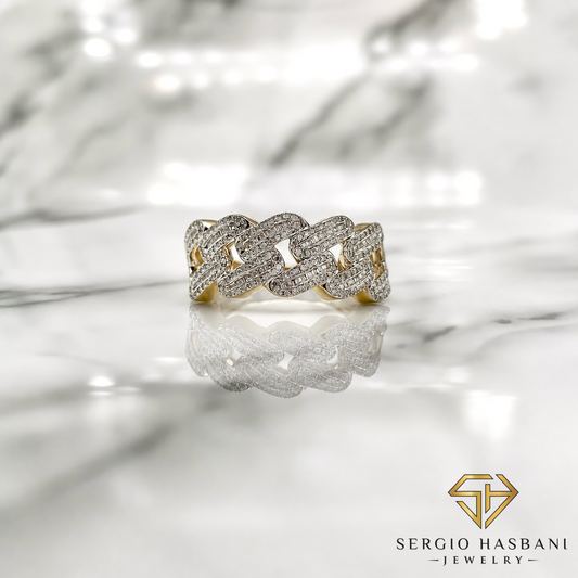 10K CUBAGG Diamond Ring